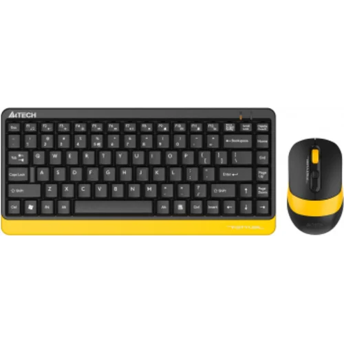 Клавиатура + мышь A4Tech Fstyler FG1110 клав:черный/желтый мышь:черный/желтый USB беспроводная Multimedia (FG1110 BUMBLEBEE)